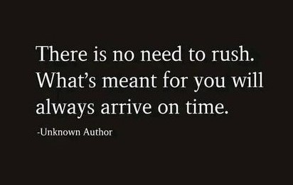 012023 - Don't rush