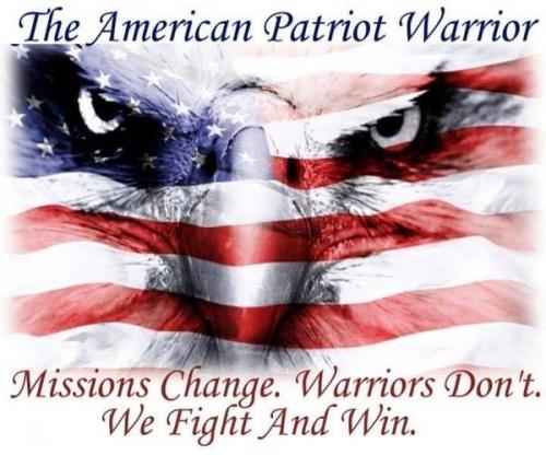 Flag - Eagle face w words