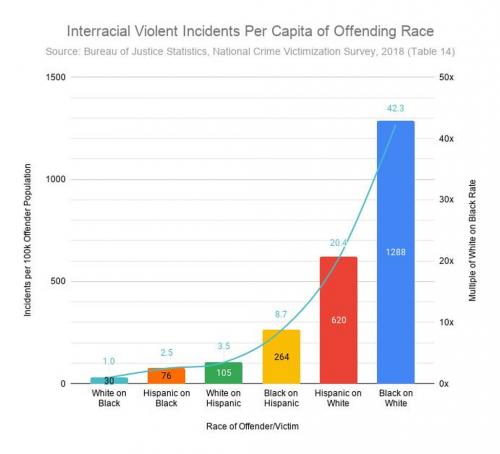 BLM, CRT, Racism -- Interracial Violent Incidents wrt Race