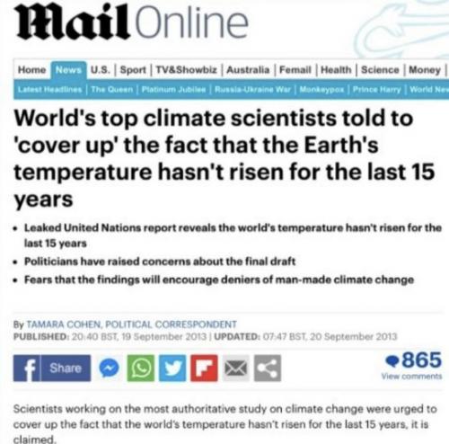 Temps flat fror 15 years