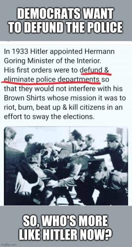 DEFUND THE POLICE HITLER