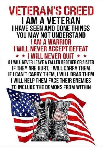 M Veterans Creed