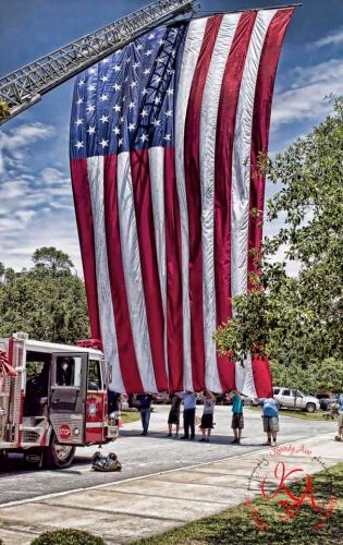 Flag - With Fire Truck