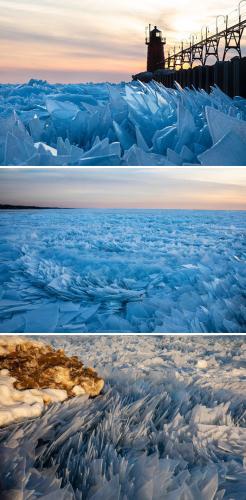Ice Geometry -- Lake Michigan Shattered Into Countless Pieces Of Ice