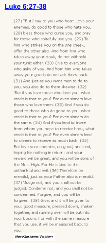 Luke 6:27-38