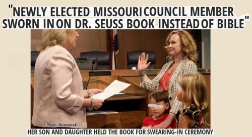 Corruption by the left - Democrat Kelli Dunaway - Since election regulations don't require politicians to swear their oath of office on a Bible or quran, she...
