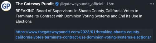 Shasta CA dump Dominion