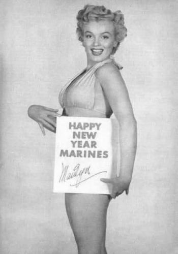 Happy New Year - Marines - Marilyn Monroe
