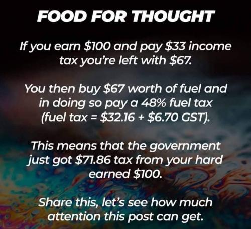 Taxes paid - Earnings times .7186