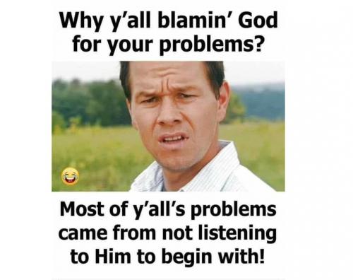 USA blaming God