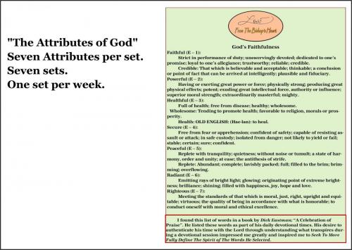 5- God's Faithfulness