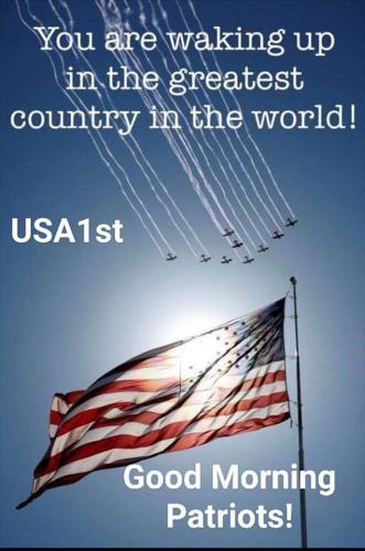 Flag & Jets in the sky - USA1st