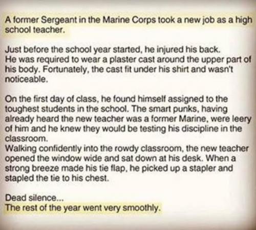 Marine teacher