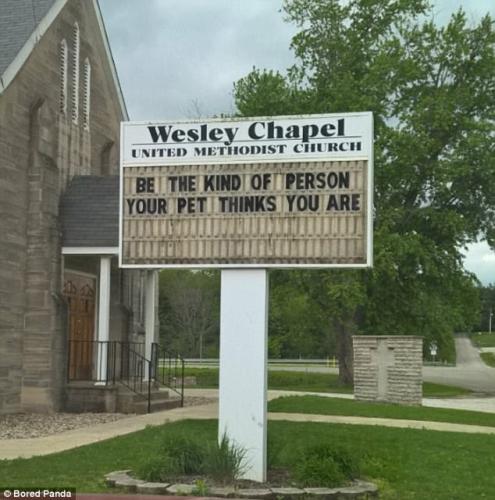 Church Signs -- Pet Values