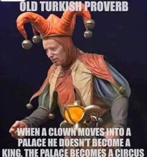 Biden - Turkish proverb - Palace becomes a circus