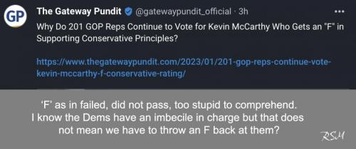 McCarthy Rates an F