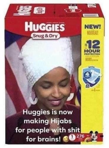 Ilhan Omar, Muslim, Hijabs -- Huggies for Islam