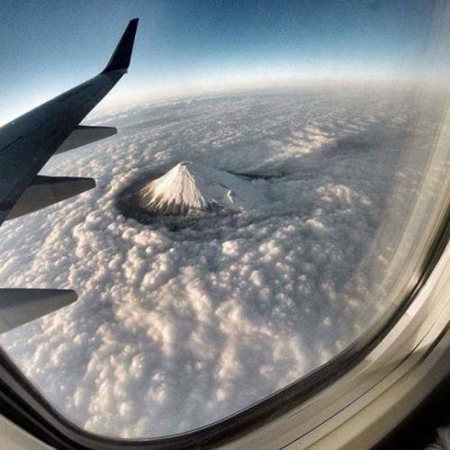 Mt. Fuji -- Cuts the clouds