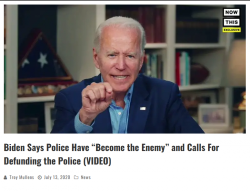 Biden calling for defunding the police