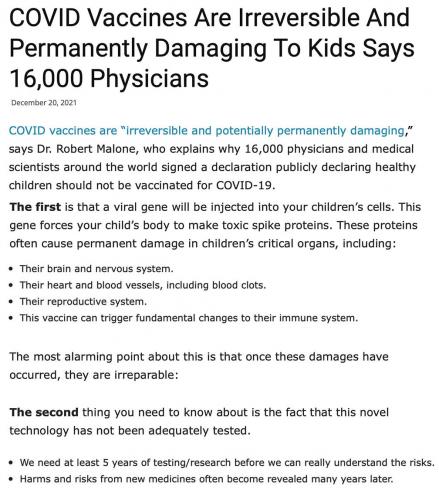 Malone vax & kids