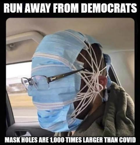 USA mask holes