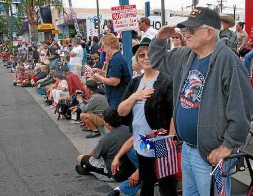 Old Man salutes Parade