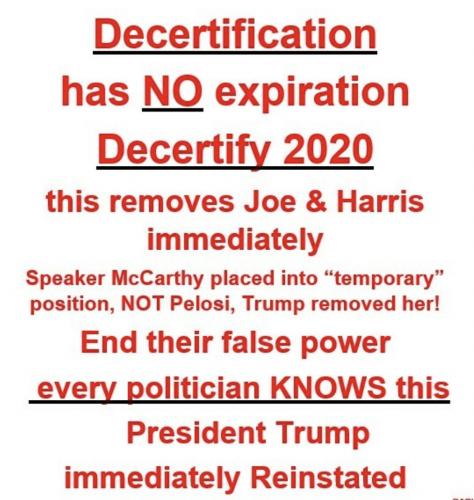 decertify