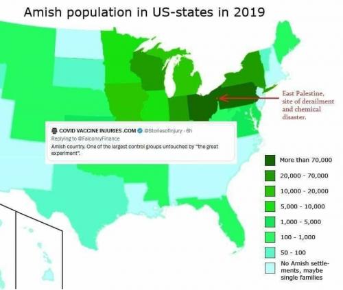 Ohio (East Palestine) Train Derailment 2023 -- Amish Location