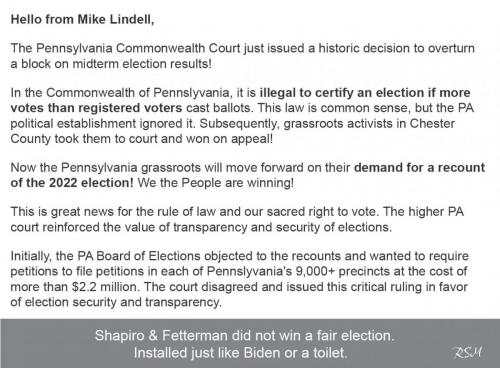 PA elect more votes