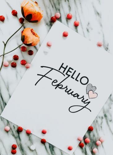 Simple-Hello-February-printable-art-with-candies-and-flowers-This-is-our-Bliss-748x1024