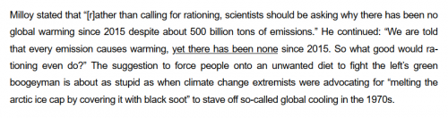 No global warming since 2015