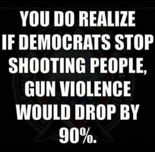 Gun, Democrat -- 90% Violence Drop