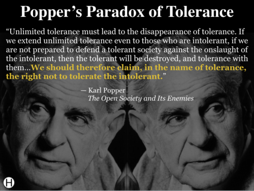 Karl Popper -- Paradox of Tolerance