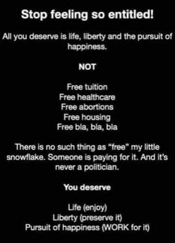 Stop feeling entitled   (mail)