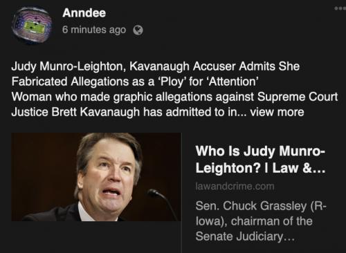 Kavanaugh accuser lied