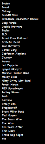 Rock bands