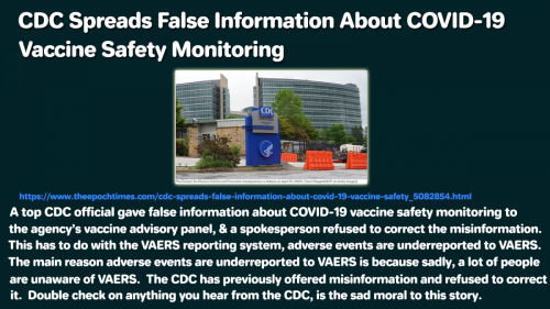 CDC False Information