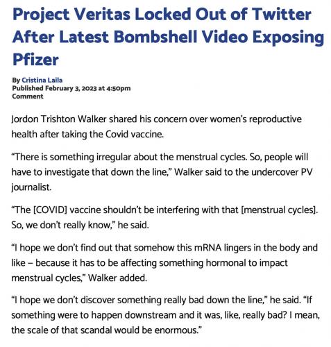Pfizer & menstrual