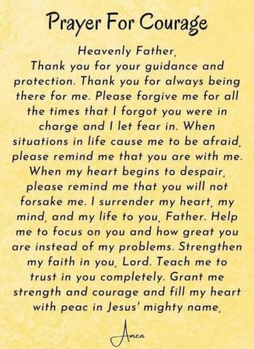 Good night 59 - Prayer for courage