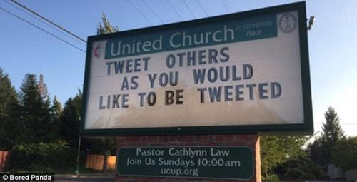 Church Signs -- Tweet