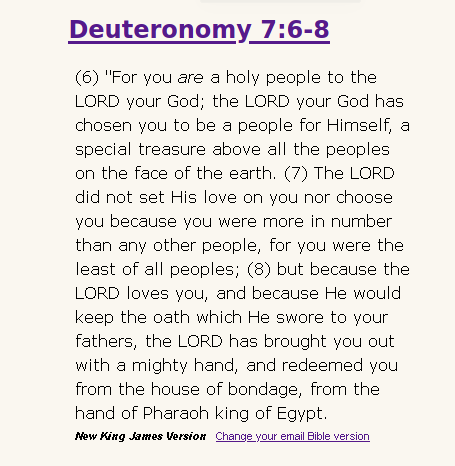 Deuteronomy 7:6-8
