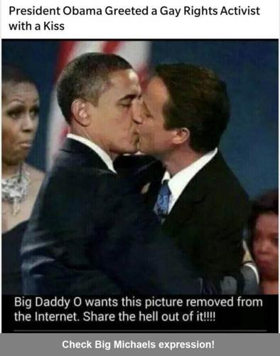 Pres O kissing