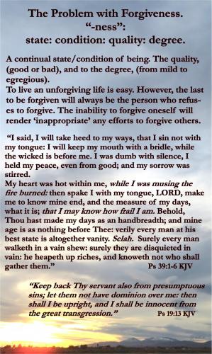 The Problem with Forgiveness