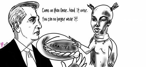 kevin mccarthy ilhan omar political cartoon nft