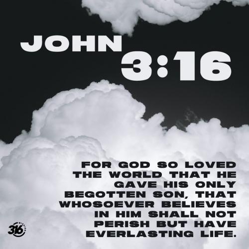 JOHN 3 -16 IN CLOUDS