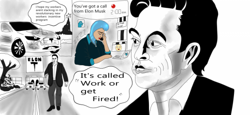 elon usk nft political cartoon