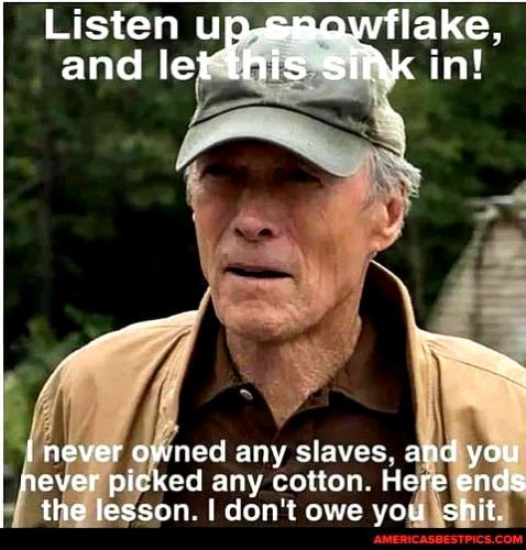 Clint Eastwood on Reperations