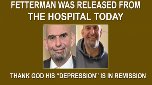 Fetterman Cured of Depression