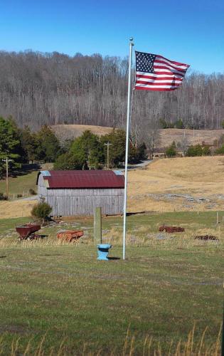 Flag - Barn in pasture