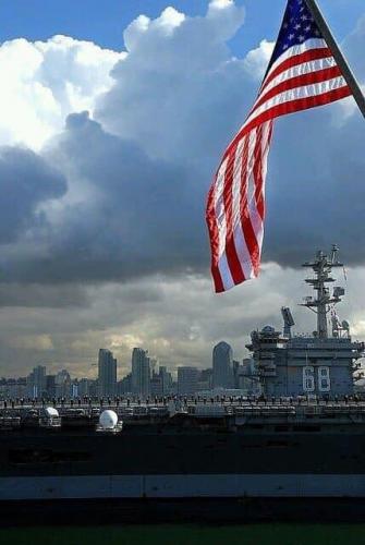 Flag - With Air Craft Carrior